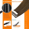 image:imageSunny Hair Extensions Tape in Human Hair Golden Walnut Brown 50g 20Pcs