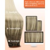 image:imageSunny Hair Human Hair Extensions Sew in Ombre Blonde Weft Hair Extensions Human Hair Light Brown Roots to Platinum Blonde Hair Extensions Sew in Real Human Hair Bundle for Short Hair 14inch 70g