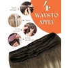 image:imageSunny Hair Human Hair Extensions Sew in Ombre Blonde Weft Hair Extensions Human Hair Light Brown Roots to Platinum Blonde Hair Extensions Sew in Real Human Hair Bundle for Short Hair 14inch 70g