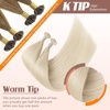 image:imageSunny Hair Ktip Human Hair Extensions Platinum Blonde 18 Inch
