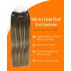 image:imageSunny Hair Microlink Hair Extensions Human Hair Brown Ombre Blonde 16 Inch
