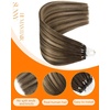 image:imageSunny Hair Microlink Hair Extensions Human Hair Brown Ombre Blonde 16 Inch