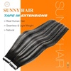 image:imageSunny Hair Ombre Tape in Hair Extensions Human Hair 20Pcs Seamless