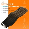 image:imageSunny Hair Ombre Tape in Hair Extensions Human Hair 50g 20Pcs Straight