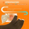 image:imageSunny Hair Tape in Hair Extensions 24InchGolden Walnut Brown 100g 40PCS