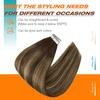 image:imageSunny Hair Tape in Hair Extensions Human Hair Brown Caramel Blonde 20Pcs