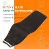 image:imageSunny Hair Tape in Hair Extensions Human Hair Cool Brown 50g 20Pcs