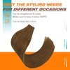 image:imageSunny Hair Tape in Hair Extensions Human Hair Light Chestnut Brown 20Pcs