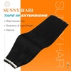 image:imageSunny Hair Tape in Hair Extensions Human Hair Natural Black Natural