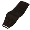 image:imageSunny Hair Tape in Hair Extensions Real Human Hair Invisible Remy Hair Extensions Tape ins for Women Darker Brown 16 inch 20Pcs 50G