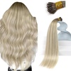 image:imageSunny Hair 18 Inch Nano Bead Hair Extensions Human Hair Ombre Blonde