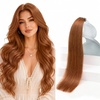 image:imageSunny Hair Brown Tape in Hair Extensions Human Hair 16 Inch for Vacations