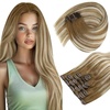 image:imageSunny Hair Clip in Hair Extensions Real Human Hair Brown Ombre Balayage