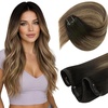 image:imageSunny Hair Clip in Hair Extensions Real Human Hair Caramel Balayage 12inch
