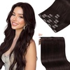 image:imageSunny Hair Clip in Hair Extensions Real Human Hair Dark Brown 18inch 135g