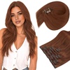 image:imageSunny Hair Clip in Hair Extensions Real Human Hair Mahogany Auburn 22 Inch