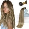 image:imageSunny Hair Nano Ring Hair Extensions Human Hair Brown Balayage