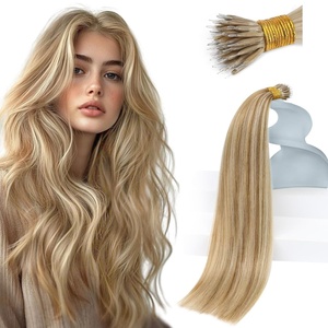 image:imageSunny Hair 18 Inch Nano Bead Hair Extensions Human Hair Light Blonde