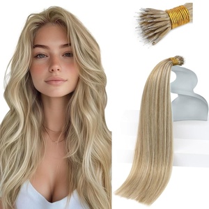 image:imageSunny Hair 20 Inch Nano Hair Extensions Human Hair Blonde Highlight