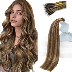 image:imageSunny Hair 20 Inch Nano Ring Hair Extensions Human Hair Dark Brown