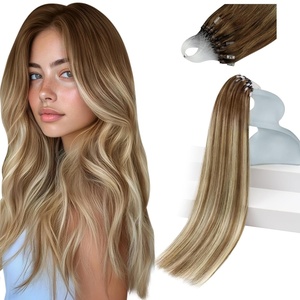 image:imageSunny Hair 22 Inch Microlink Hair Extensions Human Hair Micro Beads