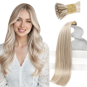 image:imageSunny Hair I Tip Human Hair Extensions Ash Blonde Bleach Blonde