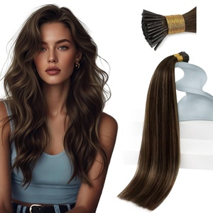 image:imageSunny Hair I Tips Hair Extensions Real Human Hair Balayage Brown 18 Inch