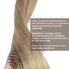 image:imageBundle 2Packs Human Hair Weft Extensions and Ponytail Hair Extensions Blonde Highlight 14inch 80G