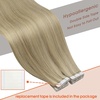 image:imageBundle 2Packs Tape in Hair Extensions and Ponytail Hair Extensions Blonde Highlight 14inch 80G