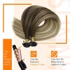 image:imageSunny Hair 18 Inch Mini Flat Tip Hair Extensions Brown Balayage Blonde