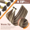 image:imageSunny Hair 20 Inch K Tip Human Hair Extensions Caramel Blonde Highlights