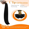 image:imageSunny Hair 22 Inch K Tip Hair Extensions Real Human Hair Jet Black Utip