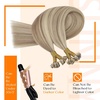 image:imageSunny Hair 22 Inch Mini Flat Tip Hair Extensions Ash Blonde Highlight