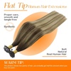 image:imageSunny Hair 24 Inch Mini Flat Tip Hair Extensions Human Hair Ktip Balayage