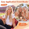 image:imageSunny Hair Clip in Hair Extensions Real Human Hair Platinum Blonde 20 Inch