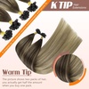 image:imageSunny Hair K Tip Hair Extensions Human Hair Dark Roots Golden Blonde