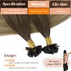 image:imageSunny Hair K Tip Hair Extensions Human Hair Dark Roots Golden Blonde