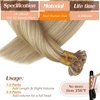 image:imageSunny Hair K Tips Real Human Hair Extensions Ash Blonde Golden Highlights