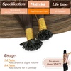 image:imageSunny Hair Ktip Human Hair Extensions Balayage Brown Caramel Blonde
