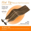 image:imageSunny Hair Mini Flat Tip Hair Extensions Dark Brown with Caramel Blonde
