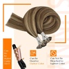 image:imageSunny Hair Mini Flat Tip Hair Extensions Dark Brown with Caramel Blonde