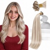 image:imageSunny Hair 18 Inch U Tip Hair Extensions Highlight Blonde Soft K Tips