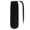 image:image2 Packs Tape in Hair Extensions and Ponytail Extension Human Hair Dark Brown 16Inch