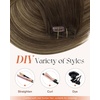 image:image245g 22inch Caramel Blonde Balayage Hair Extensions Bundle Clip in Hair Extensions and Wire Hair Extension 2 Packs