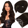 image:imageBundle 2Packs Clip in Hair Extensions Brown 20inch 7Pcs 120G Ponytail Hair Extensions 2 Brown 20inch 80G