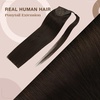 image:imageBundle 2Packs Clip in Hair Extensions Brown 20inch 7Pcs 120G Ponytail Hair Extensions 2 Brown 20inch 80G