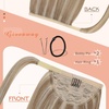 image:imageBundle 2Packs Human Hair Weft Extensions and Ponytail Hair Extensions Blonde Highlight 18inch 80G