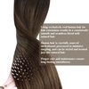 image:imageBundle 2Packs Human Hair Weft Extensions and Ponytail Hair Extensions Brown Ombre 20inch 80G