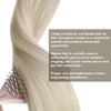 image:imageBundle 2Packs Human Hair Weft Extensions and Ponytail Hair Extensions Platinum Blonde 20inch 80G