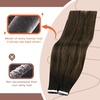 image:imageBundle 2Packs Tape in Hair Extensions and Ponytail Hair Extensions Dark Brown 18inch 80G